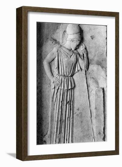 Relief of Athena and Minerva, 5th Century Bc-Martin Hurlimann-Framed Giclee Print