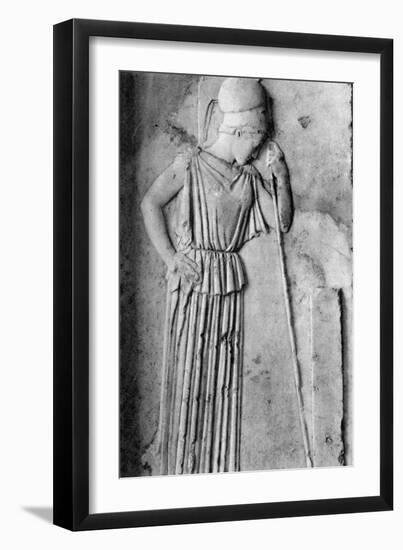 Relief of Athena and Minerva, 5th Century Bc-Martin Hurlimann-Framed Giclee Print