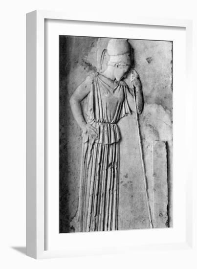 Relief of Athena and Minerva, 5th Century Bc-Martin Hurlimann-Framed Giclee Print