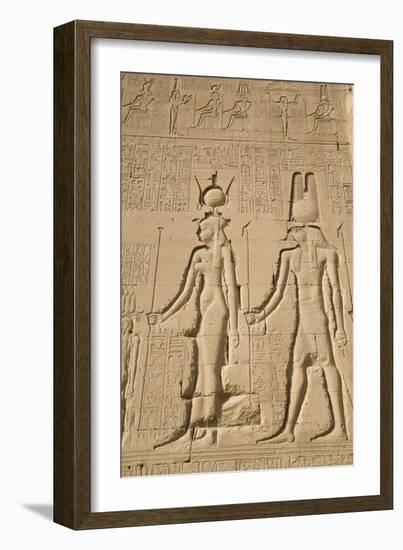 Relief of Cleopatra and Horus, Temple of Hathor, Dendera, Egypt, North Africa, Africa-Richard Maschmeyer-Framed Photographic Print