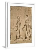 Relief of Cleopatra and Horus, Temple of Hathor, Dendera, Egypt, North Africa, Africa-Richard Maschmeyer-Framed Photographic Print