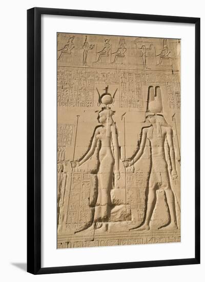 Relief of Cleopatra and Horus, Temple of Hathor, Dendera, Egypt, North Africa, Africa-Richard Maschmeyer-Framed Photographic Print
