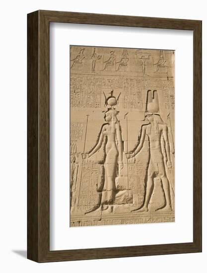 Relief of Cleopatra and Horus, Temple of Hathor, Dendera, Egypt, North Africa, Africa-Richard Maschmeyer-Framed Photographic Print