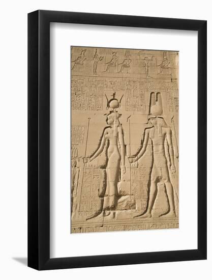 Relief of Cleopatra and Horus, Temple of Hathor, Dendera, Egypt, North Africa, Africa-Richard Maschmeyer-Framed Photographic Print