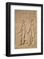 Relief of Cleopatra and Horus, Temple of Hathor, Dendera, Egypt, North Africa, Africa-Richard Maschmeyer-Framed Photographic Print