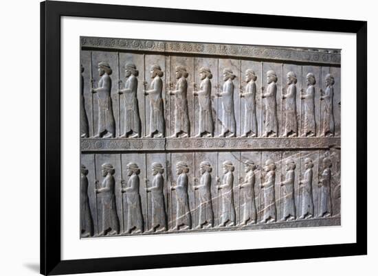 Relief of Immortals, the Apadana, Persepolis, Iran-Vivienne Sharp-Framed Photographic Print