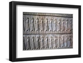 Relief of Immortals, the Apadana, Persepolis, Iran-Vivienne Sharp-Framed Photographic Print