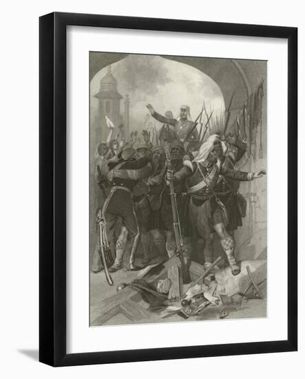 Relief of Lucknow by Sir Henry Havelock, 1857-Alonzo Chappel-Framed Giclee Print