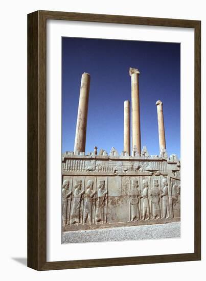 Relief of Medes and Persians, the Apadana, Persepolis, Iran-Vivienne Sharp-Framed Photographic Print