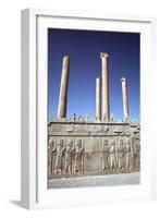 Relief of Medes and Persians, the Apadana, Persepolis, Iran-Vivienne Sharp-Framed Photographic Print