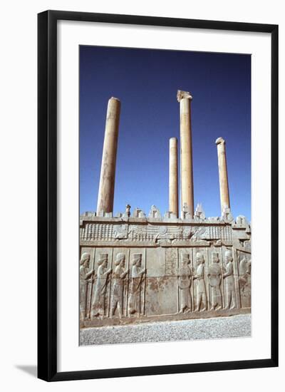 Relief of Medes and Persians, the Apadana, Persepolis, Iran-Vivienne Sharp-Framed Photographic Print