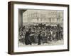 Relief of Paris, the English Gift of Food, Entrance to the Magasin Du Bon Marche, Rue De Sevres-null-Framed Giclee Print