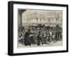 Relief of Paris, the English Gift of Food, Entrance to the Magasin Du Bon Marche, Rue De Sevres-null-Framed Giclee Print