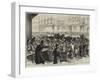 Relief of Paris, the English Gift of Food, Entrance to the Magasin Du Bon Marche, Rue De Sevres-null-Framed Giclee Print