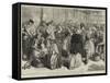 Relief of Paris, Venders of Poultry and Rabbits, Scene Near the Rue Lafayette-Frederick Barnard-Framed Stretched Canvas