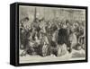 Relief of Paris, Venders of Poultry and Rabbits, Scene Near the Rue Lafayette-Frederick Barnard-Framed Stretched Canvas