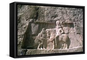 Relief of Shapur I, Naqsh-I-Rustam, Iran-Vivienne Sharp-Framed Stretched Canvas