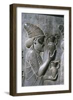 Relief of Syrians or Lydians, the Apadana, Persepolis, Iran-Vivienne Sharp-Framed Photographic Print