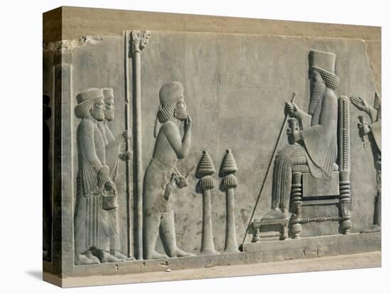 Relief of the Enthronement of Darius, Persepolis, Unesco World Heritage Site, Iran, Middle East-Desmond Harney-Stretched Canvas