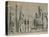 Relief of the Enthronement of Darius, Persepolis, Unesco World Heritage Site, Iran, Middle East-Desmond Harney-Stretched Canvas