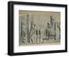 Relief of the Enthronement of Darius, Persepolis, Unesco World Heritage Site, Iran, Middle East-Desmond Harney-Framed Photographic Print