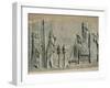 Relief of the Enthronement of Darius, Persepolis, Unesco World Heritage Site, Iran, Middle East-Desmond Harney-Framed Photographic Print