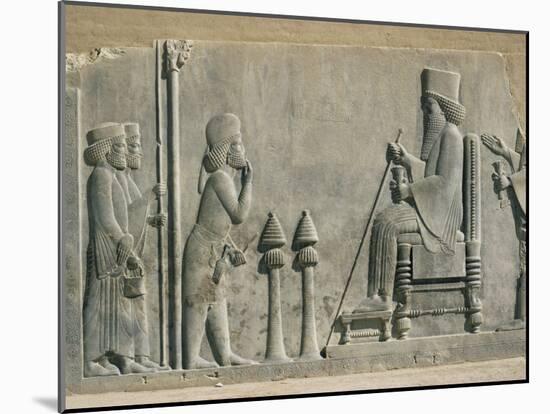 Relief of the Enthronement of Darius, Persepolis, Unesco World Heritage Site, Iran, Middle East-Desmond Harney-Mounted Photographic Print