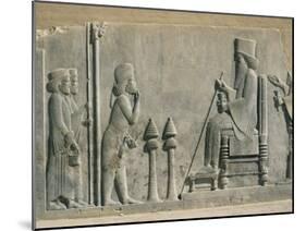 Relief of the Enthronement of Darius, Persepolis, Unesco World Heritage Site, Iran, Middle East-Desmond Harney-Mounted Photographic Print