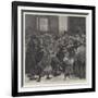 Relief of the Unemployed in London, Giving Out Soup-Tickets-null-Framed Giclee Print