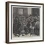 Relief of the Unemployed in London, Giving Out Soup-Tickets-null-Framed Giclee Print