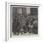 Relief of the Unemployed in London, Giving Out Soup-Tickets-null-Framed Giclee Print