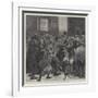 Relief of the Unemployed in London, Giving Out Soup-Tickets-null-Framed Giclee Print