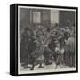Relief of the Unemployed in London, Giving Out Soup-Tickets-null-Framed Stretched Canvas