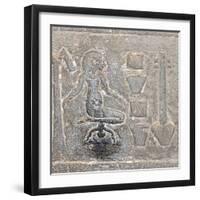 Relief of Woman Giving Birth at the Temple to Crocodile God Sobek at Kom Ombo by River Nile in Egyp-null-Framed Giclee Print