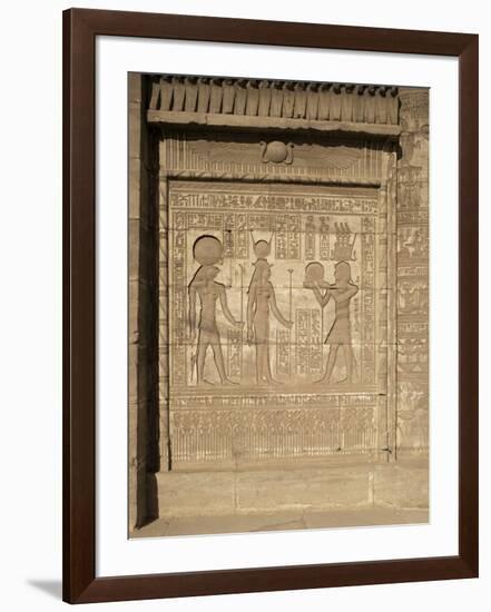 Relief on the Birth-House, Temple of Hathor, Dendera, Egypt, North Africa, Africa-Philip Craven-Framed Photographic Print