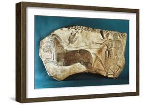 Relief Portraying Warriors on Wagon from Sardis, Turkey-Persian School-Framed Giclee Print