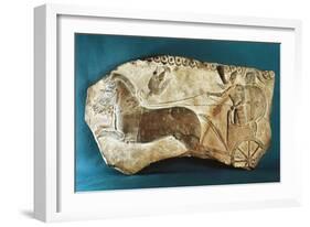 Relief Portraying Warriors on Wagon from Sardis, Turkey-Persian School-Framed Giclee Print