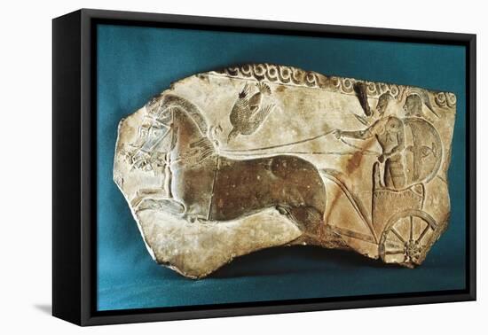 Relief Portraying Warriors on Wagon from Sardis, Turkey-Persian School-Framed Stretched Canvas