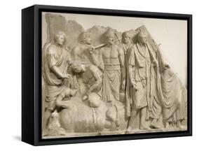 Relief provenant du Forum Trajan-null-Framed Stretched Canvas