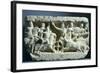 Relief Showing Battle Scene Between Alexander and Darius, from Isernia, Italy, 2nd-1st Century BC-null-Framed Giclee Print
