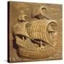 Relief Showing Venetian Galleon-Michele San Micheli-Stretched Canvas