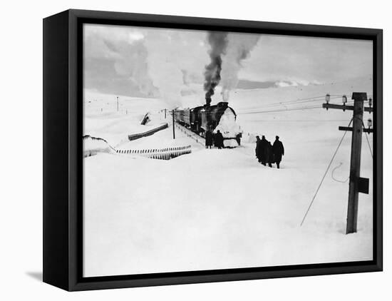 Relief Train Reaches Last Snow Block-null-Framed Stretched Canvas