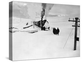 Relief Train Reaches Last Snow Block-null-Stretched Canvas