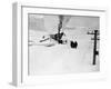 Relief Train Reaches Last Snow Block-null-Framed Photographic Print