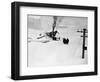 Relief Train Reaches Last Snow Block-null-Framed Photographic Print