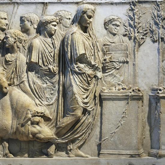 'Relief with Scene of Double Sacrifice, from Rome, Detail of Priest ...