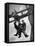 Relief Workers Hanging from Cable in Front of a Giant Beam During the Construction of Fort Peck Dam-Margaret Bourke-White-Framed Stretched Canvas