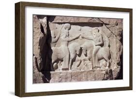 Reliefs at Naqsh-E Rustam, Iran, Middle East-Sybil Sassoon-Framed Photographic Print