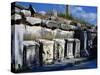 Reliefs Depicting Gladiators Along Sacred Way or Street in Marble, Ephesus, Turkey-null-Stretched Canvas