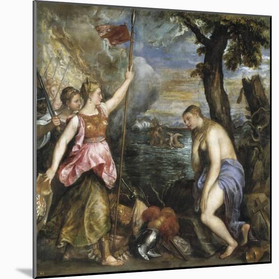 Religion Saved by Spain-Titian (Tiziano Vecelli)-Mounted Giclee Print